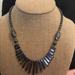 Chic Black Beaded Necklace